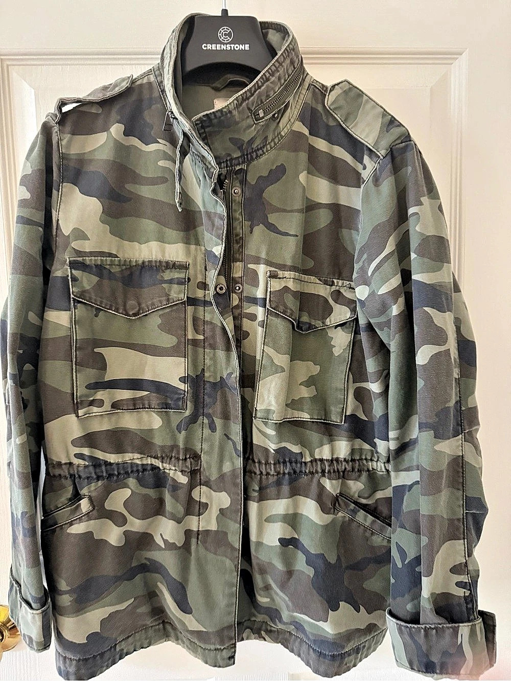Thread & Supply Camo Utility Jacket in Green & Brown Size Small